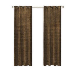 LW Collection Gordijnen Bruin 270x140cm Chenille Kant En Klaar 1 Stuk