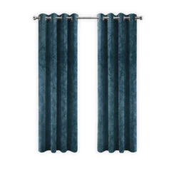 LW Collection Gordijnen Donkerblauw 270X140CM Velvet Kant En Klaar 1 Stuk