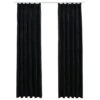 VidaXL Gordijnen Verduisterend 2 St Met Haken 140x245 Cm Fluweel Zwart