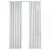 VidaXL Gordijnen Verduisterend Met Haken 2 St 140x245 Cm Gebroken Wit