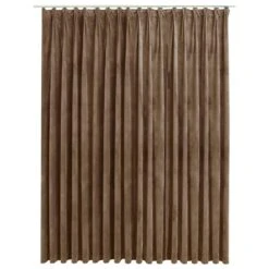 VidaXL Gordijn Verduisterend Met Haken 290x245 Cm Fluweel Beige