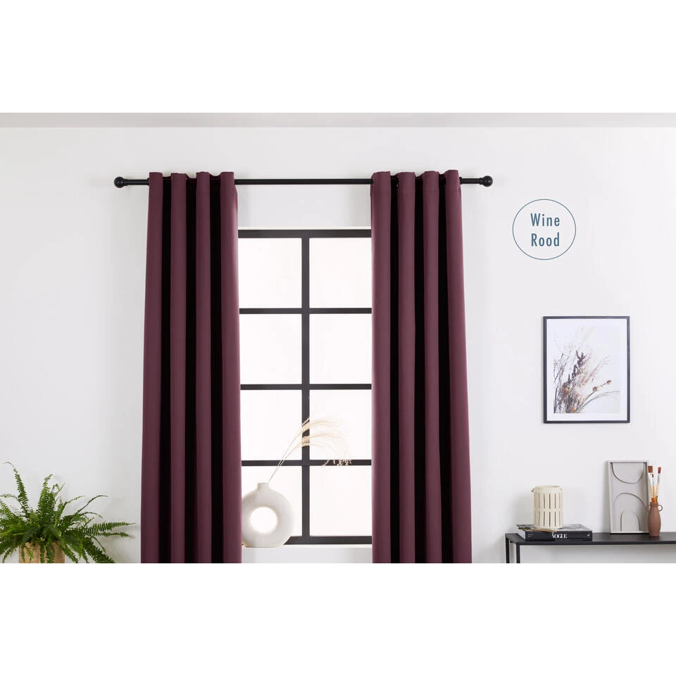 Lifa Living Verduisterende Gordijnen In Wijnrood, 250 X 150 Cm, 1 Stuk - Afbeelding 3