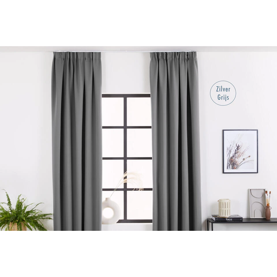 Lifa Living Verduisterende Gordijnen In Zilver Grijs, 250 X 150 Cm, 1 Stuk - Afbeelding 3