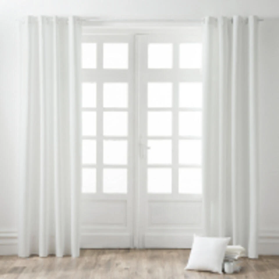 TODAY Kant En Klaar Gordijn Met Ringen - Helderwit - 140cm X 240cm - Afbeelding 3