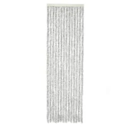 Travellife Vliegengordijn Chenille Rain 185x56 Cm Grijs En Wit