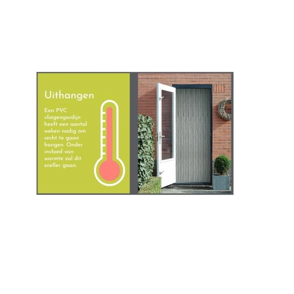 Vliegengordijn Orchidea Taupe 100 X 240 Cm - Afbeelding 3