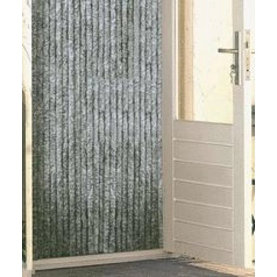 Vliegengordijn Kattenstaart Grijs/Wit Gemêleerd 120cm - Afbeelding 2