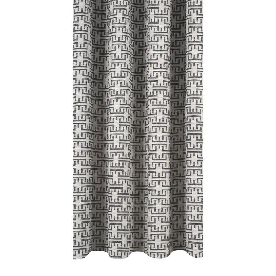 Gordijnstof Praag - Zwart/wit