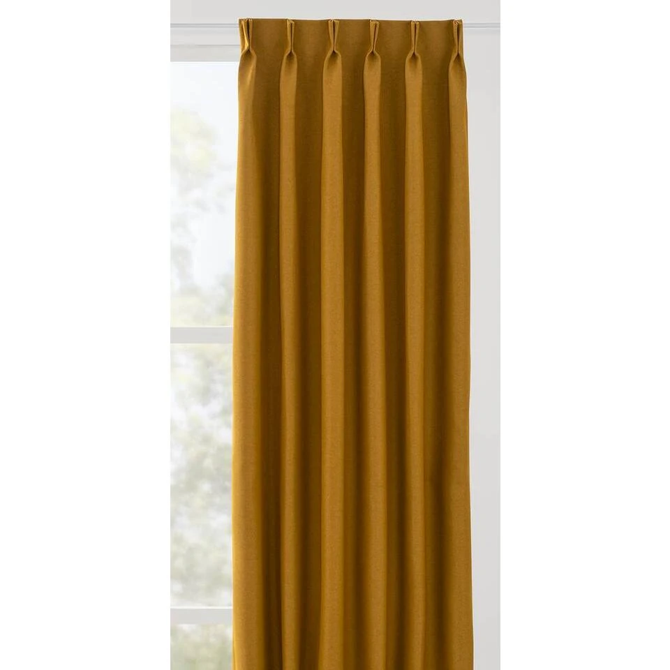 Gordijnstof Aniek - Okergeel