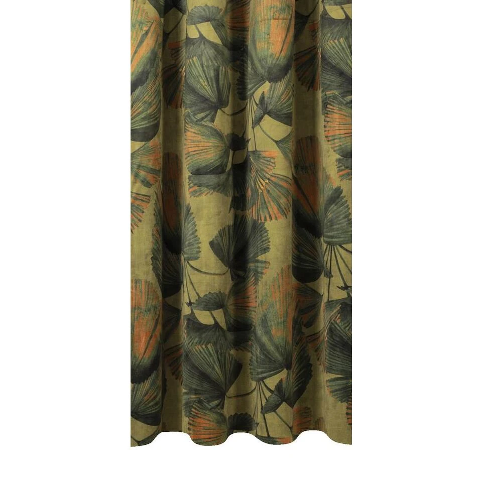 Gordijnstof Ninthe - Koper/groen