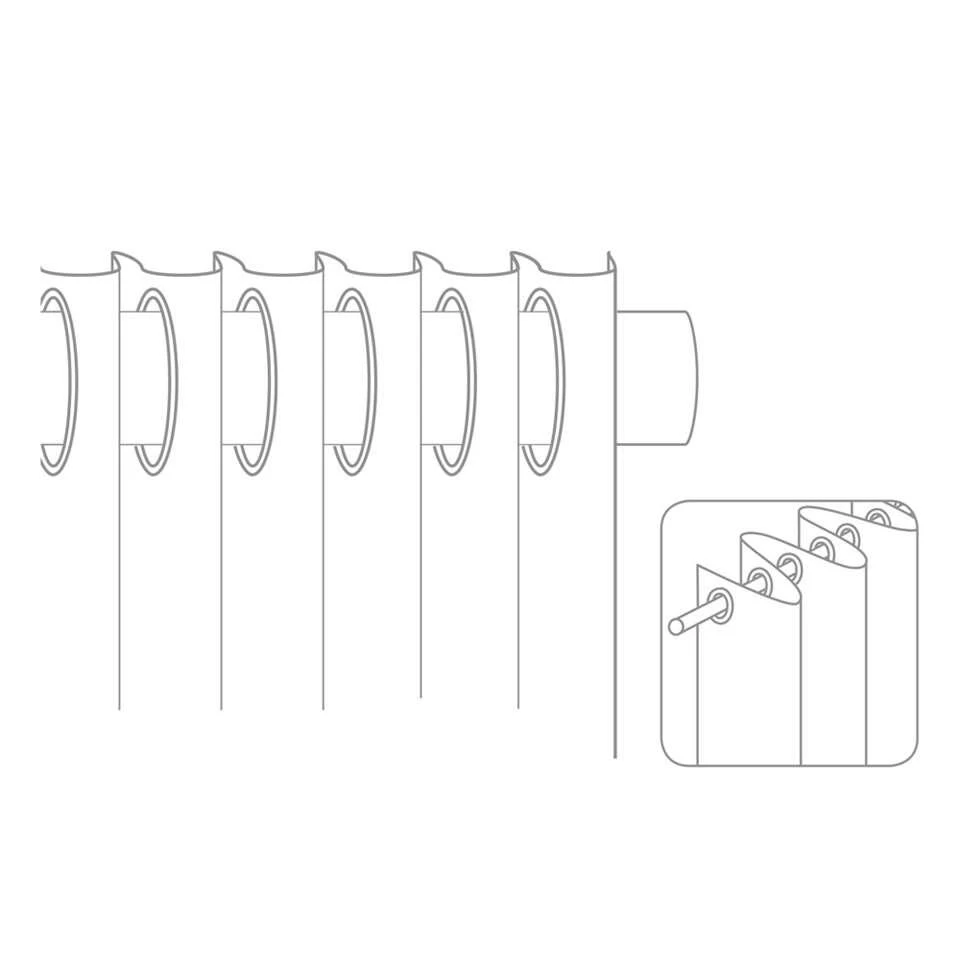 Gordijn Jesse - Zwart - 280x140 Cm (1 Stuk) - Afbeelding 2