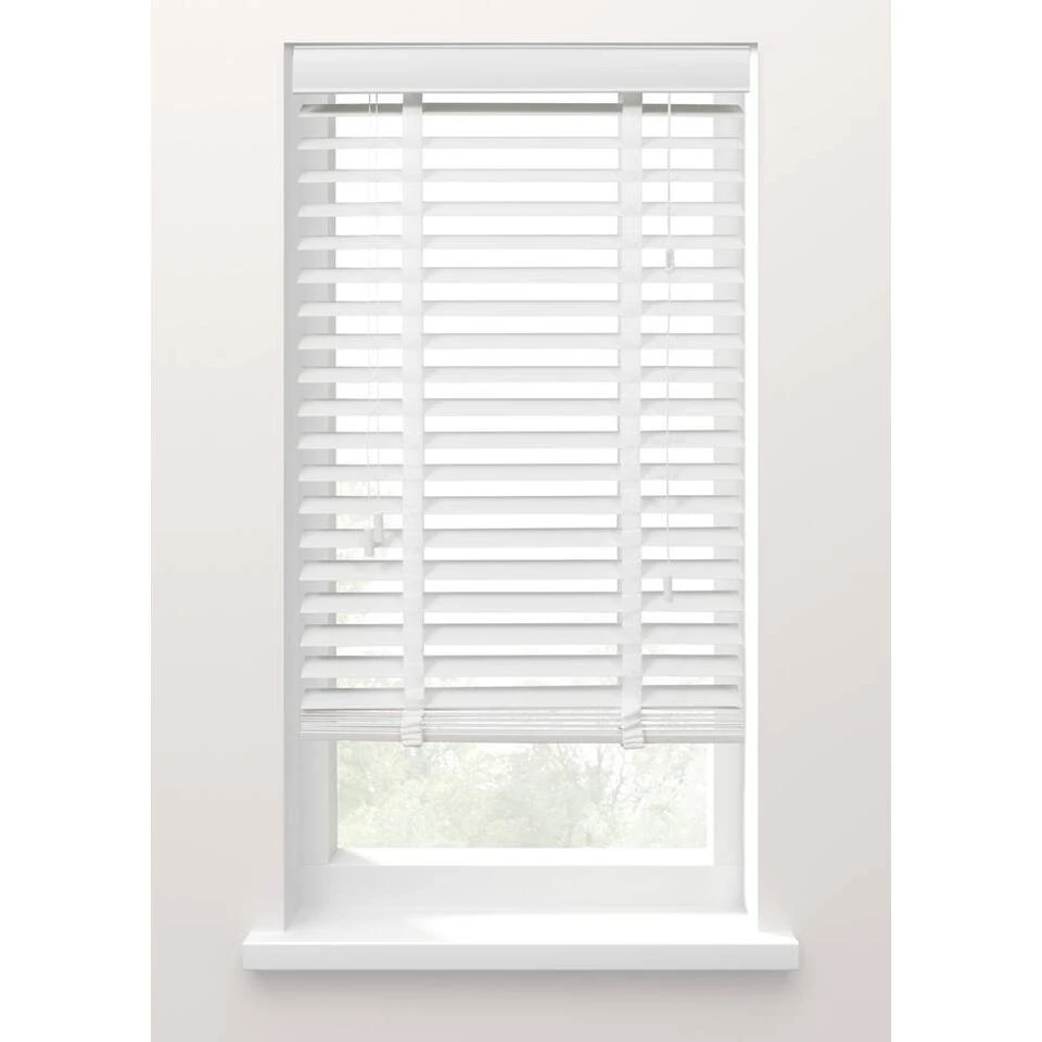 Fenstr Jaloezie Hout 50 Mm Wit - 120x220 Cm