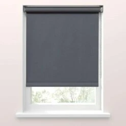 Fenstr Rolgordijn Lichtdoorlatend Donkergrijs - 80x240 Cm