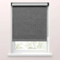 Fenstr Rolgordijn Verduisterend Donkergrijs Met Structuur - 120x190 Cm