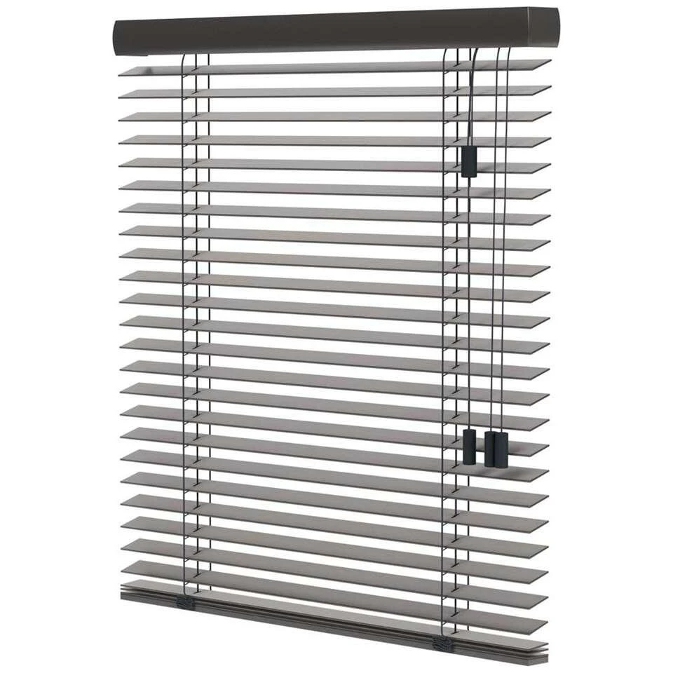 Fenstr Houten Jaloezie New York 50mm - Donkergrijs (20510) - Afbeelding 4