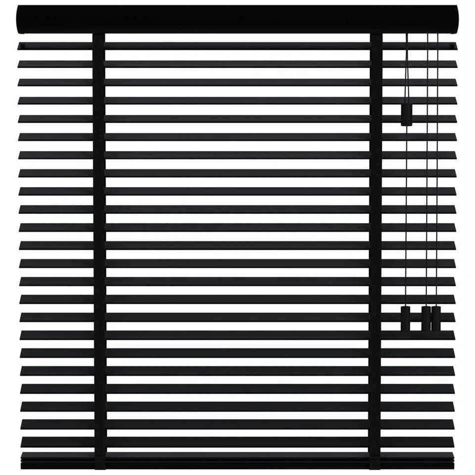 Fenstr Houten Jaloezie New York 50mm - Zwart (15013) - Afbeelding 2