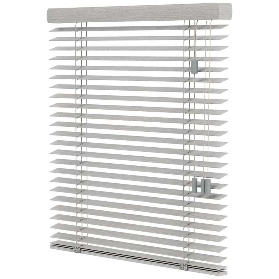 Fenstr Houten Jaloezie Praag 50mm - Lichtgrijs (20019) - Afbeelding 4