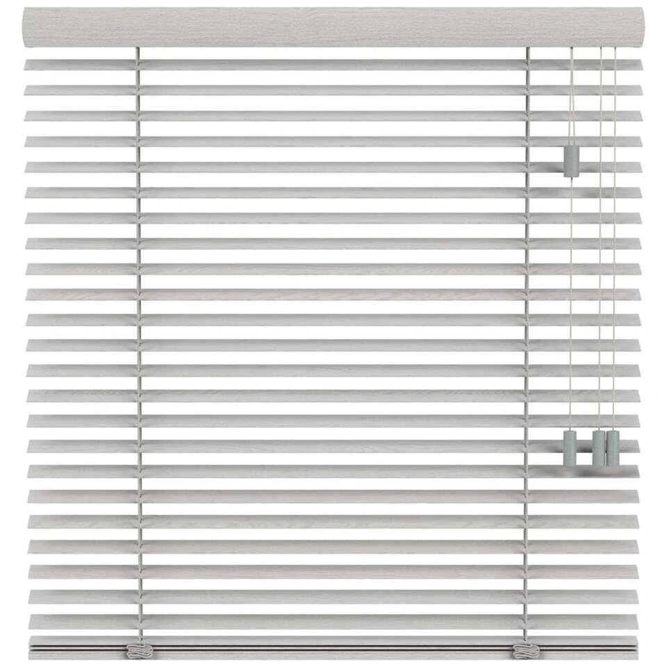 Fenstr Houten Jaloezie Praag 50mm - Lichtgrijs (20019)