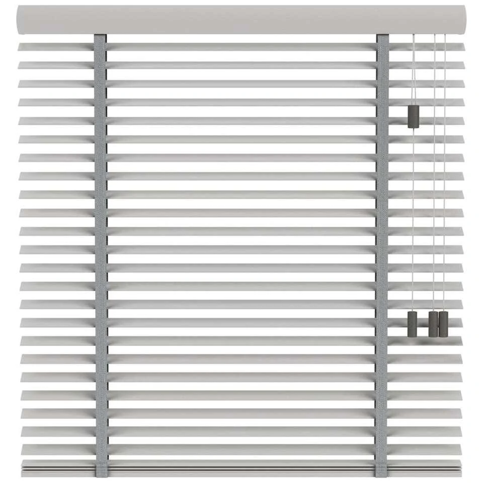 Fenstr Houten Jaloezie Kopenhagen 50mm - Lichtgrijs (20020) - Afbeelding 2