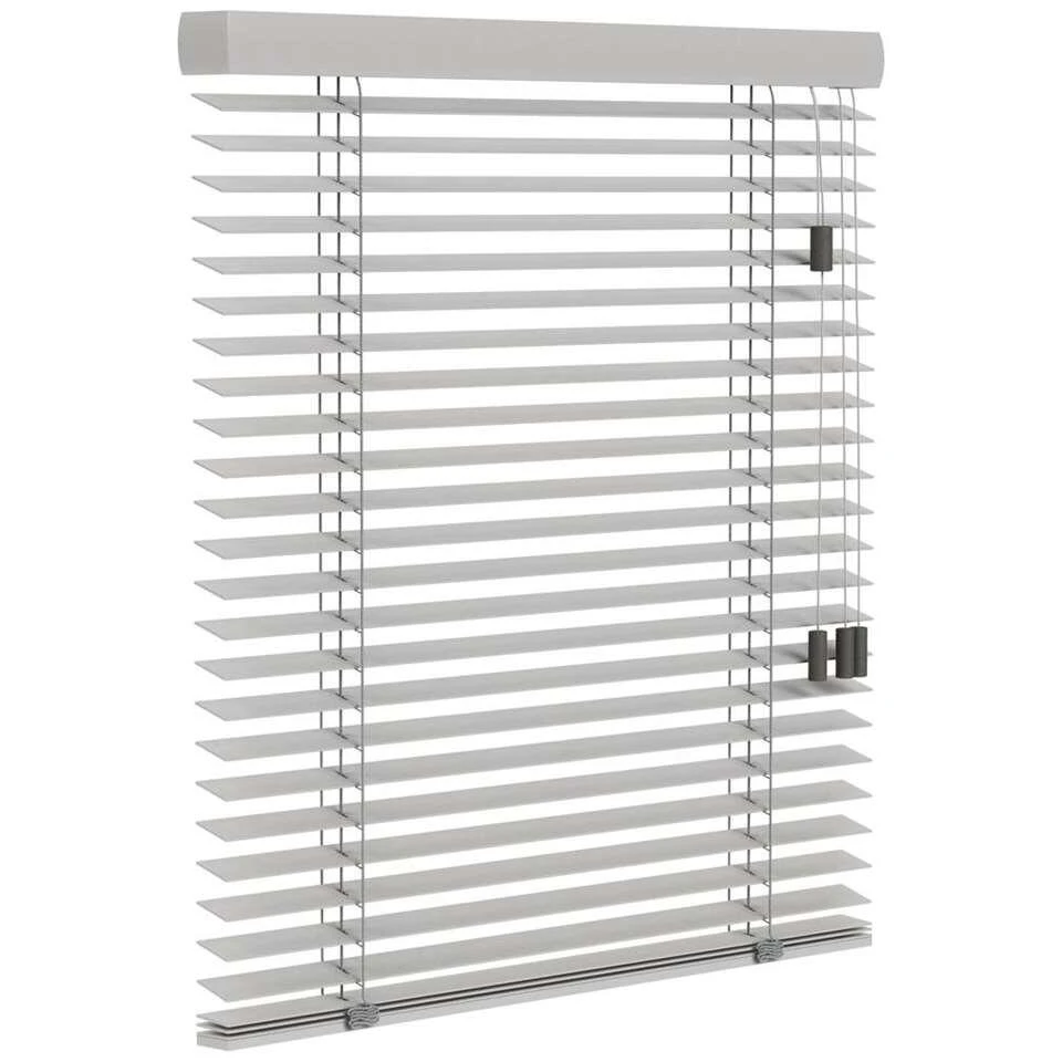 Fenstr Houten Jaloezie Kopenhagen 50mm - Lichtgrijs (20020) - Afbeelding 3