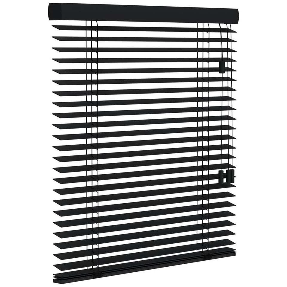 Fenstr Houten Jaloezie Kopenhagen 50mm - Zwart (15015) - Afbeelding 3