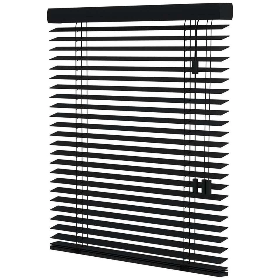 Fenstr Houten Jaloezie Kopenhagen 50mm - Zwart (15015) - Afbeelding 4