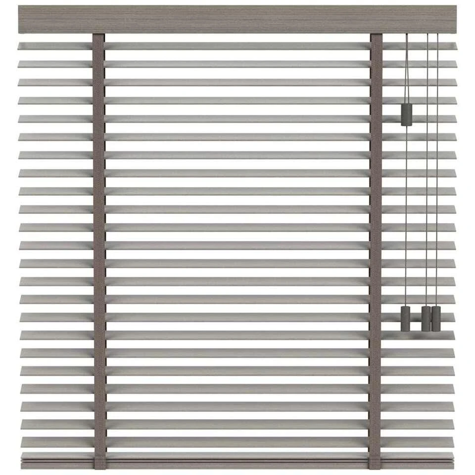 Fenstr Houten Jaloezie Oslo 50mm - Taupegrijs (20951) - Afbeelding 2