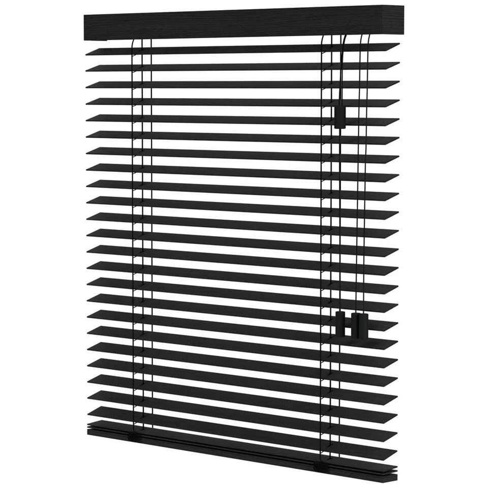 Fenstr Houten Jaloezie Oslo 50mm - Zwart (15016) - Afbeelding 4