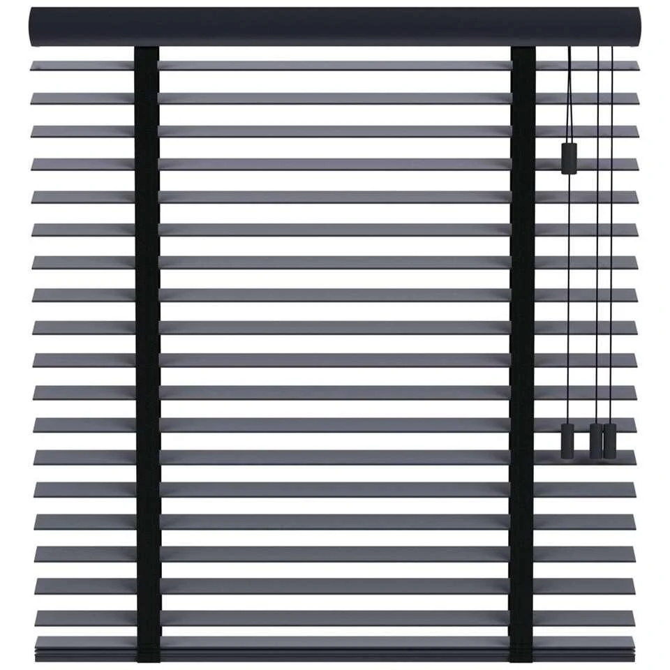 Fenstr Houten Jaloezie New York 65mm - Antraciet (20709) - Afbeelding 2