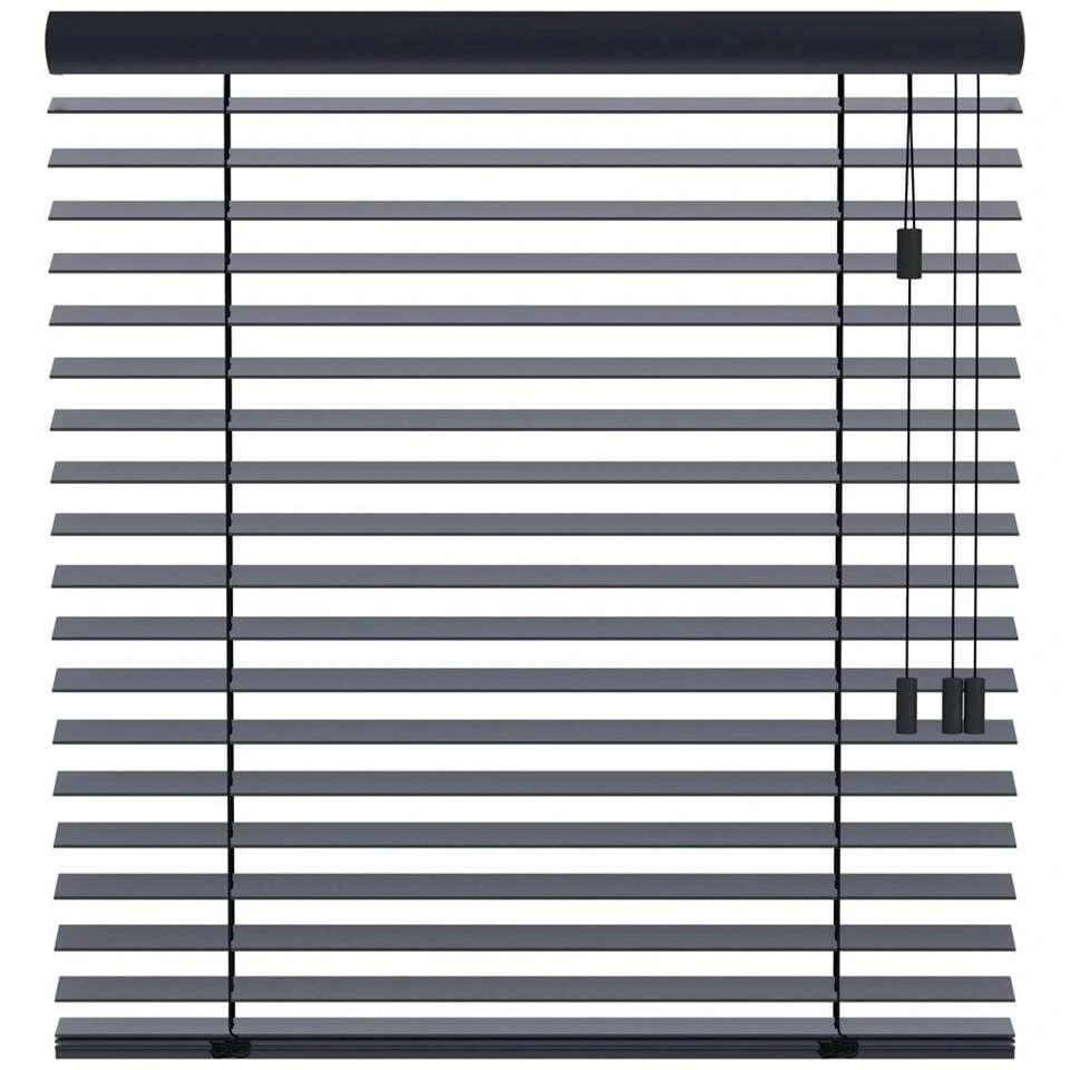 Fenstr Houten Jaloezie New York 65mm - Antraciet (20709)