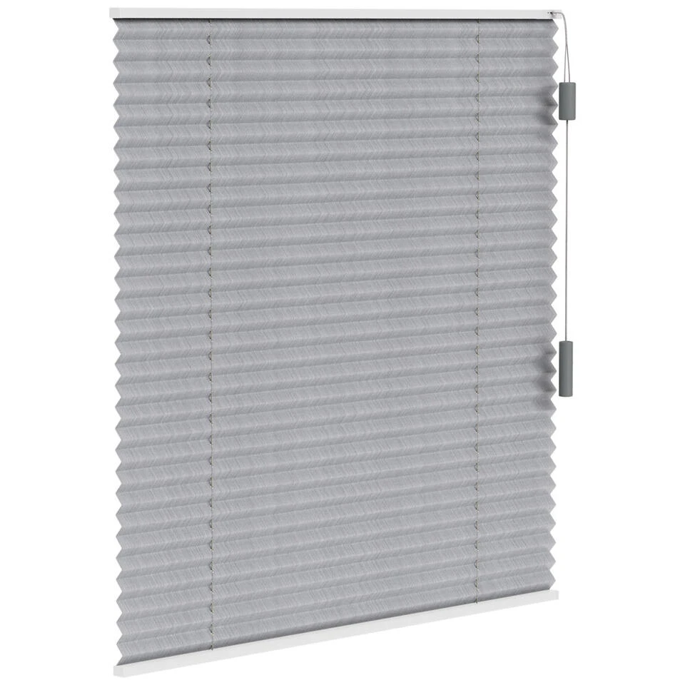 Fenstr Plisségordijn Lille Enkel 20mm Transparant - Lichtgrijs (20021) - Afbeelding 4