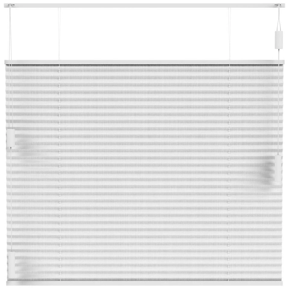 Fenstr Plisségordijn Genua Enkel 20mm Transparant - Wit (10321) - Afbeelding 2