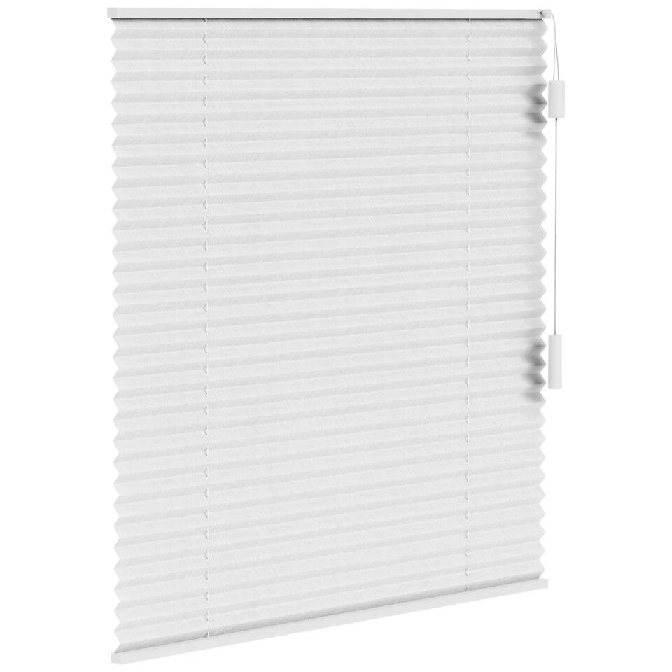 Fenstr Plisségordijn Genua Enkel 20mm Transparant - Wit (10321) - Afbeelding 4