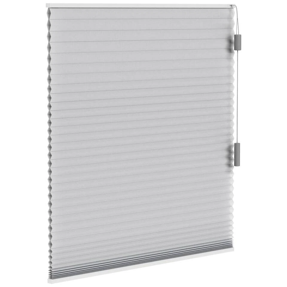 Plisségordijn Dubbel 25mm Lichtdoorlatend - Lichtgrijs (20023) - Afbeelding 4