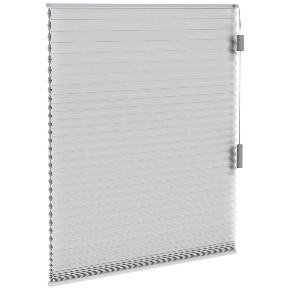 Fenstr Plisségordijn Chicago Dubbel 25mm Lichtdoorlatend - Lichtgrijs (20024) - Afbeelding 4