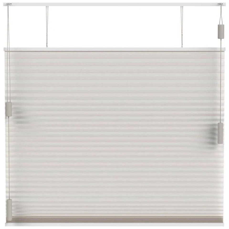 Fenstr Plisségordijn Chicago Dubbel 25mm Lichtdoorlatend - Crème (25005) - Afbeelding 2