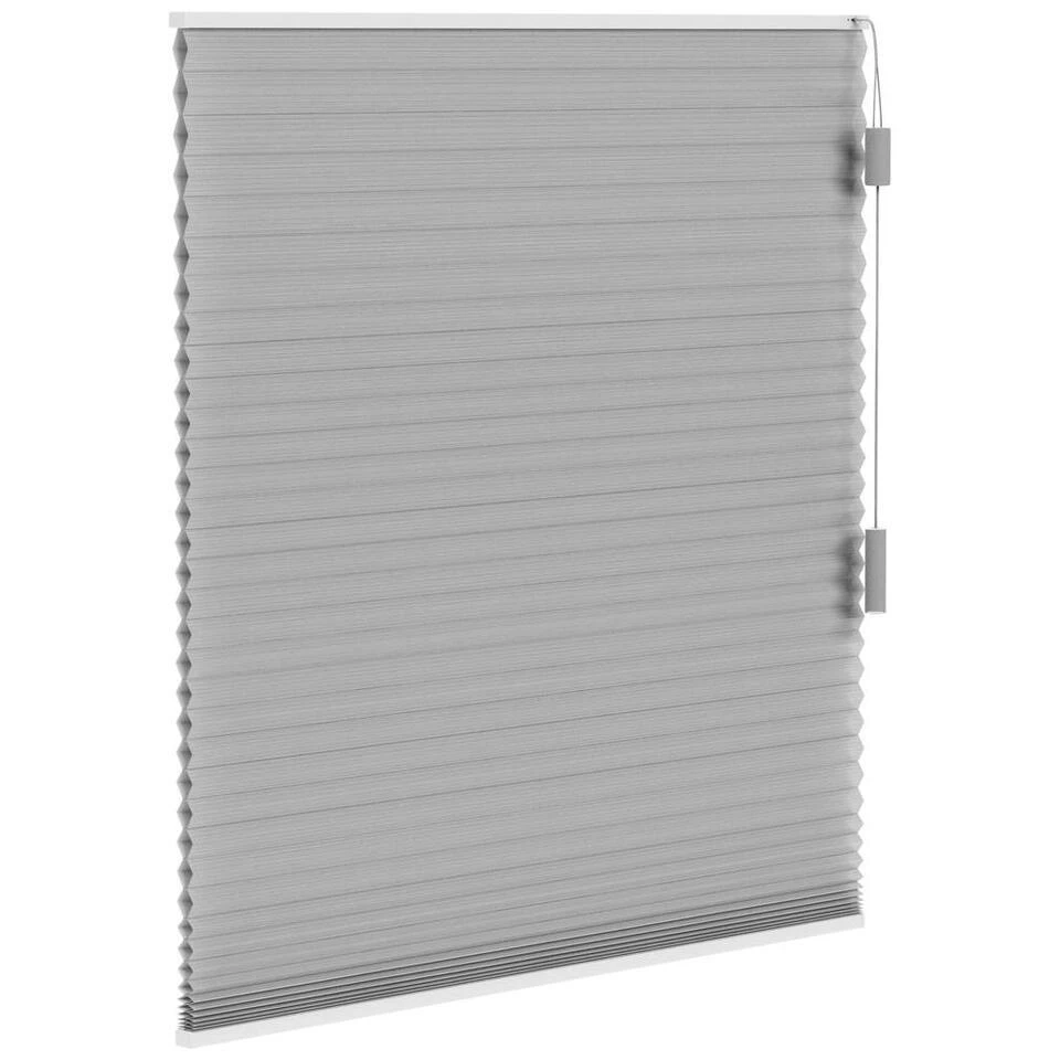 Fenstr Plisségordijn Brisbane Dubbel 25mm Lichtdoorlatend - Lichtgrijs (20026) - Afbeelding 4