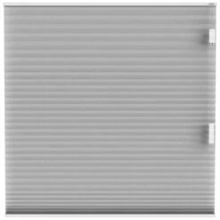 Fenstr Plisségordijn Brisbane Dubbel 25mm Lichtdoorlatend - Lichtgrijs (20026)