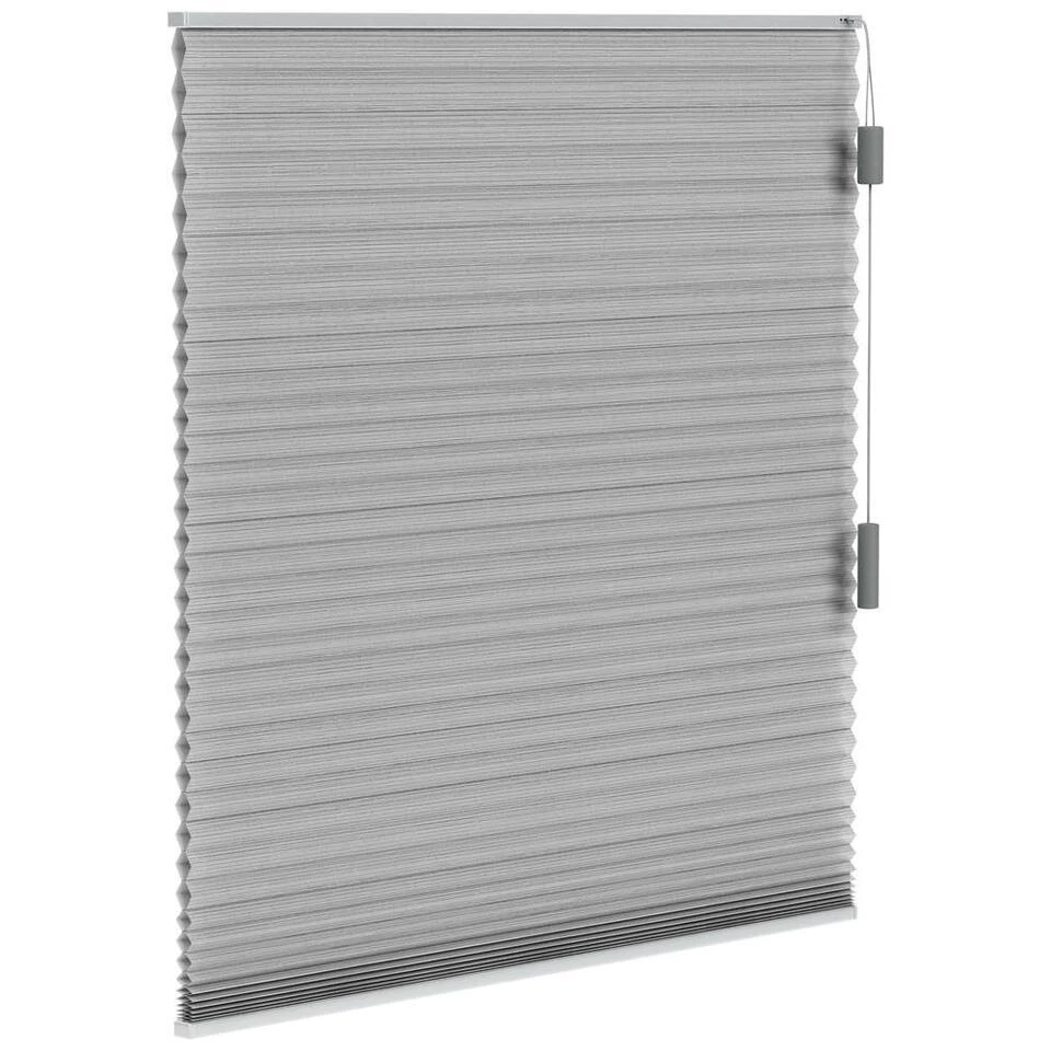 Fenstr Plisségordijn Brisbane Dubbel 25mm Lichtdoorlatend - Grijs (20228) - Afbeelding 4