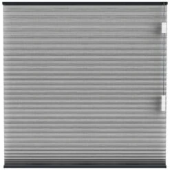 Fenstr Plisségordijn Brisbane Dubbel 25mm Lichtdoorlatend - Antraciet (20712)