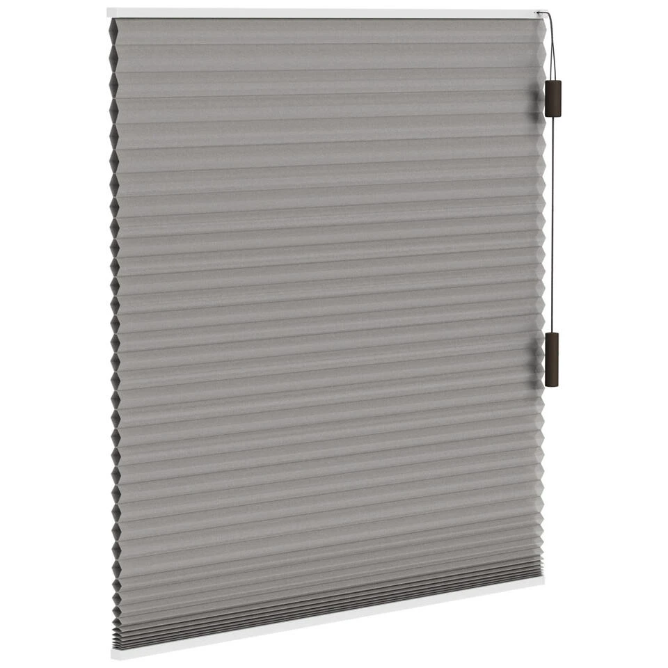 Fenstr Plisségordijn Toronto Dubbel 25mm Lichtdoorlatend - Taupe (30018) - Afbeelding 4