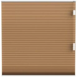 Fenstr Plisségordijn Montreal Dubbel 25mm Lichtdoorlatend - Tabak (30952)