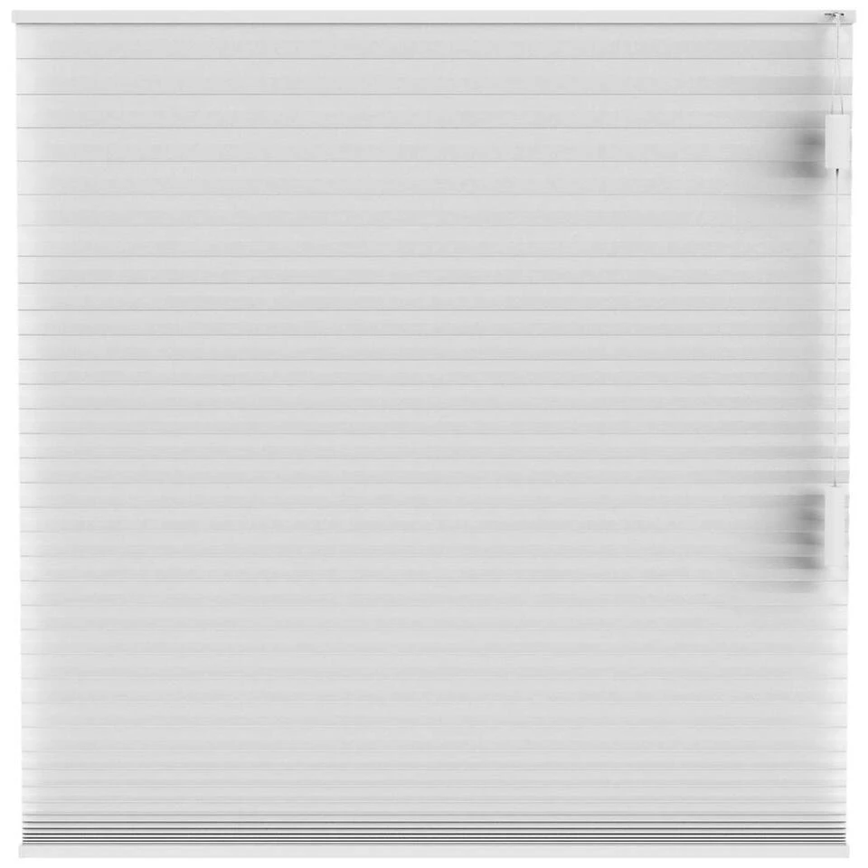 Plisségordijn Dubbel 25mm Verduisterend - Wit (10327)