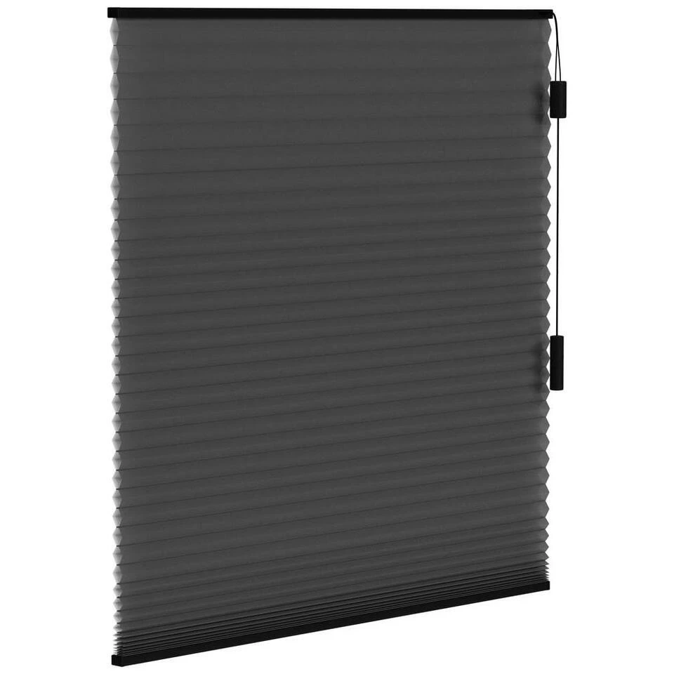 Plisségordijn Dubbel 25mm Verduisterend - Zwart (15022) - Afbeelding 4
