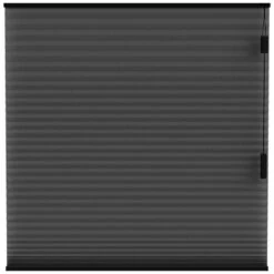 Plisségordijn Dubbel 25mm Verduisterend - Zwart (15022)