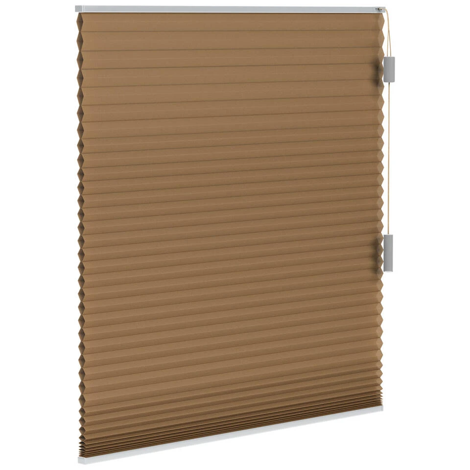 Fenstr Plisségordijn Montreal Dubbel 25mm Verduisterend - Tabak (30953) - Afbeelding 4