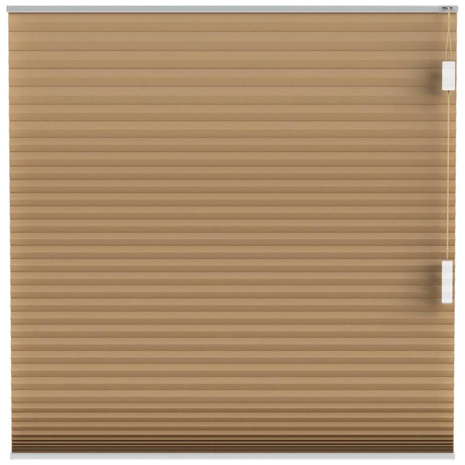 Fenstr Plisségordijn Montreal Dubbel 25mm Verduisterend - Tabak (30953)
