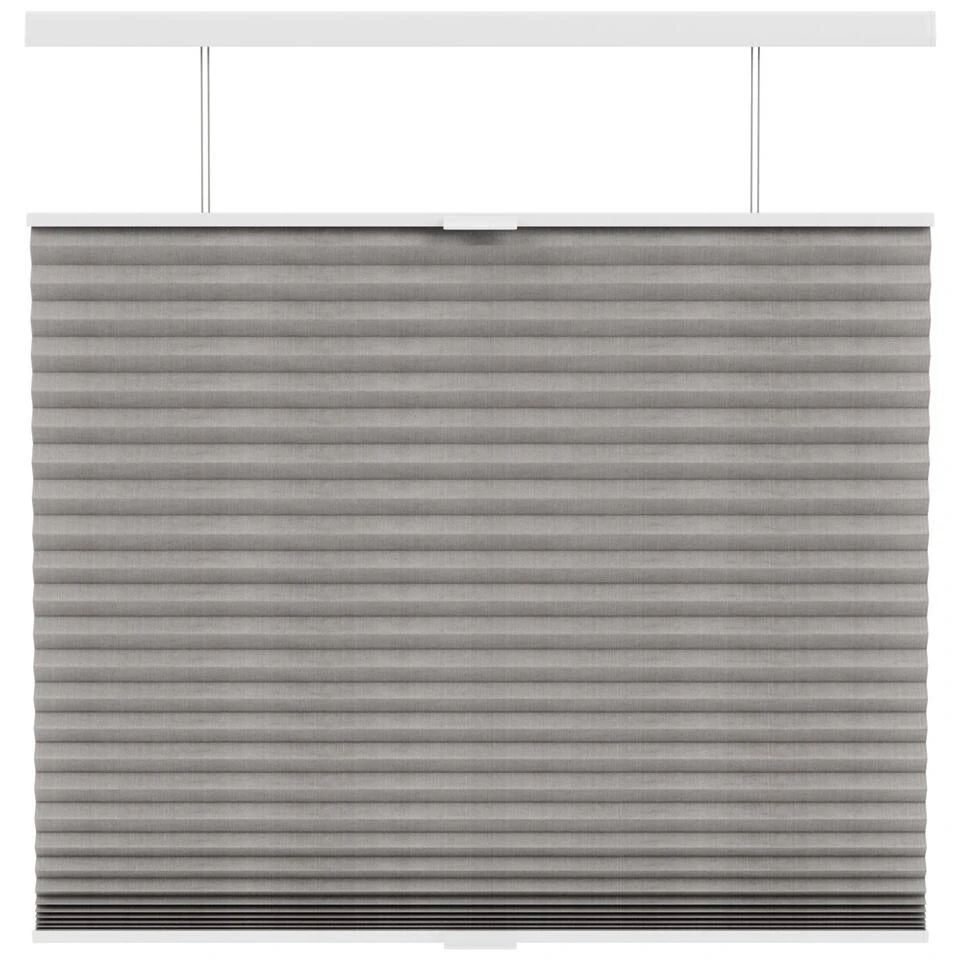 Fenstr Plisségordijn Sidney Dubbel 45mm Transparant - Taupe (30026) - Afbeelding 2