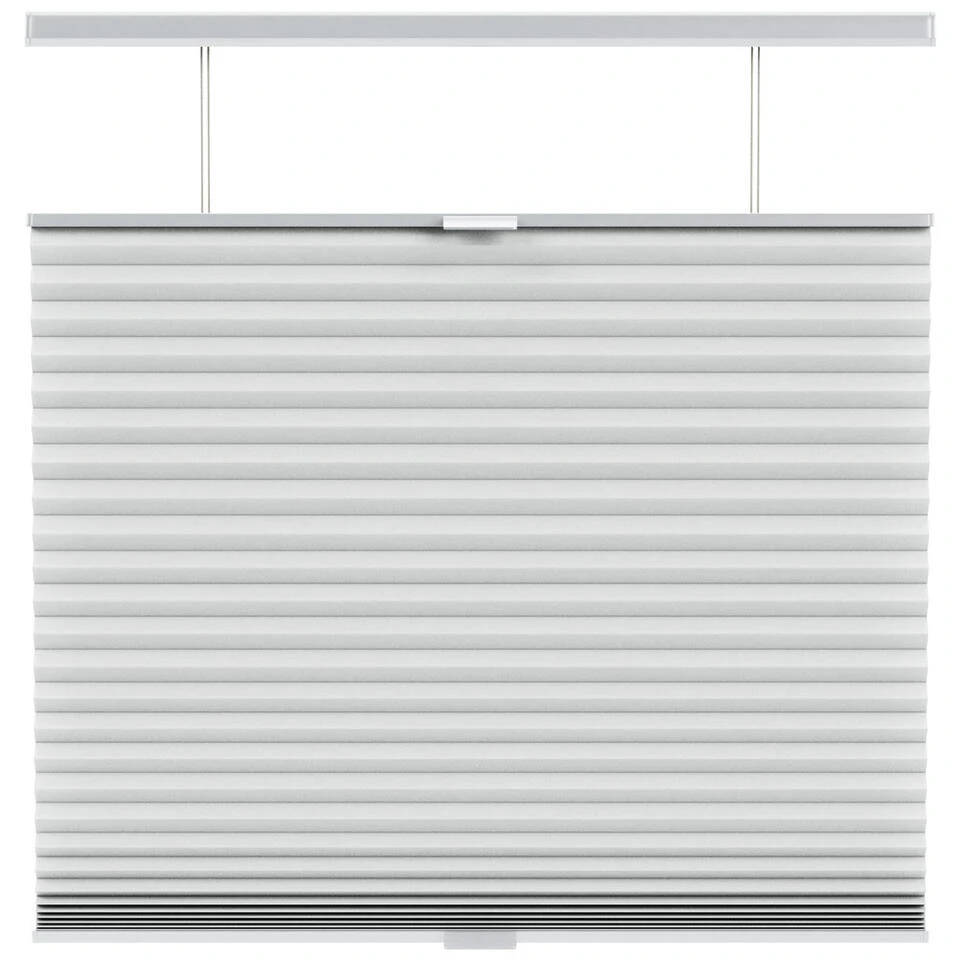 Fenstr Plisségordijn Chicago Dubbel 45mm Lichtdoorlatend - Lichtgrijs (20033) - Afbeelding 2