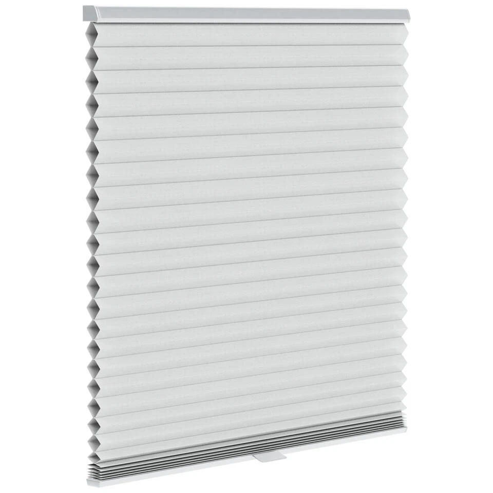 Fenstr Plisségordijn Chicago Dubbel 45mm Lichtdoorlatend - Lichtgrijs (20033) - Afbeelding 4